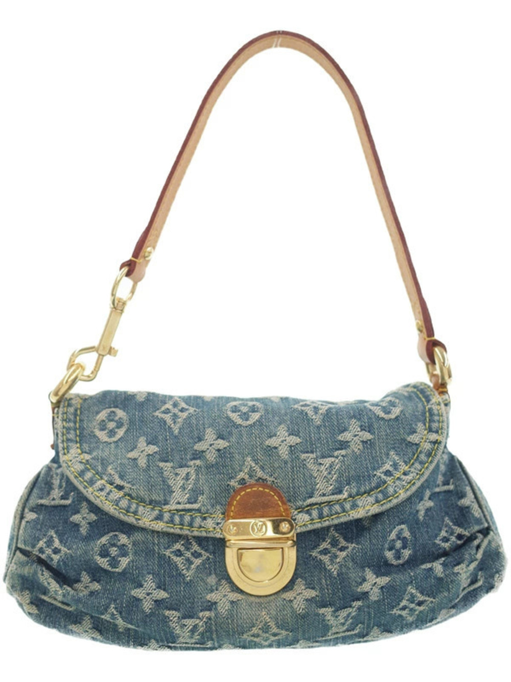 Louis Vuitton Monogram Denim Pleaty Hobo Bag